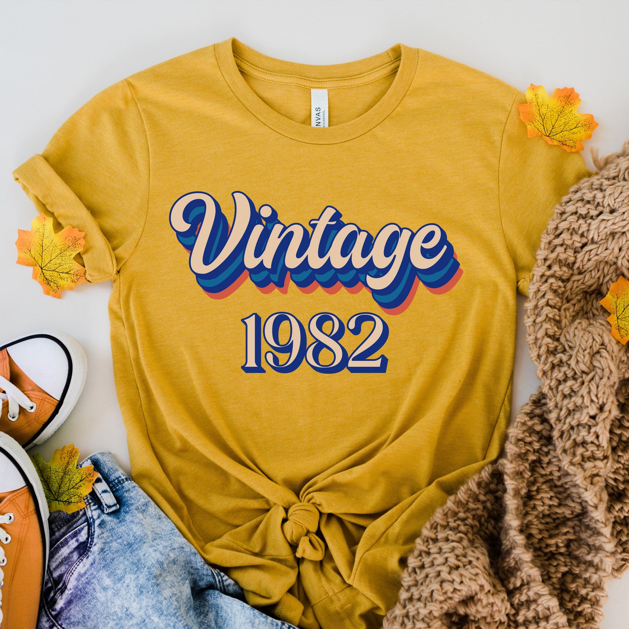 Birthday Year T-Shirt, Any Vintage Year, Unisex Birthday Top, Gift For Her Or Him