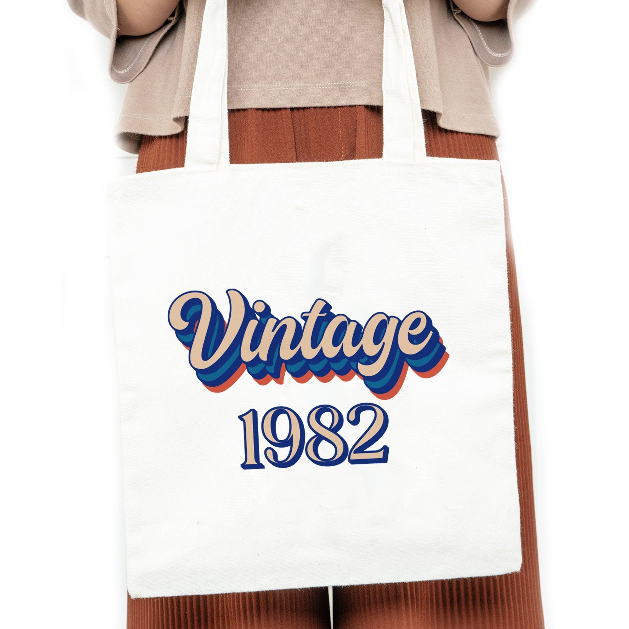 Birthday Year Tote Bag, Vintage 2002 1992 1982 1972 Etc, Birthday Gift For Her, Gift For Women