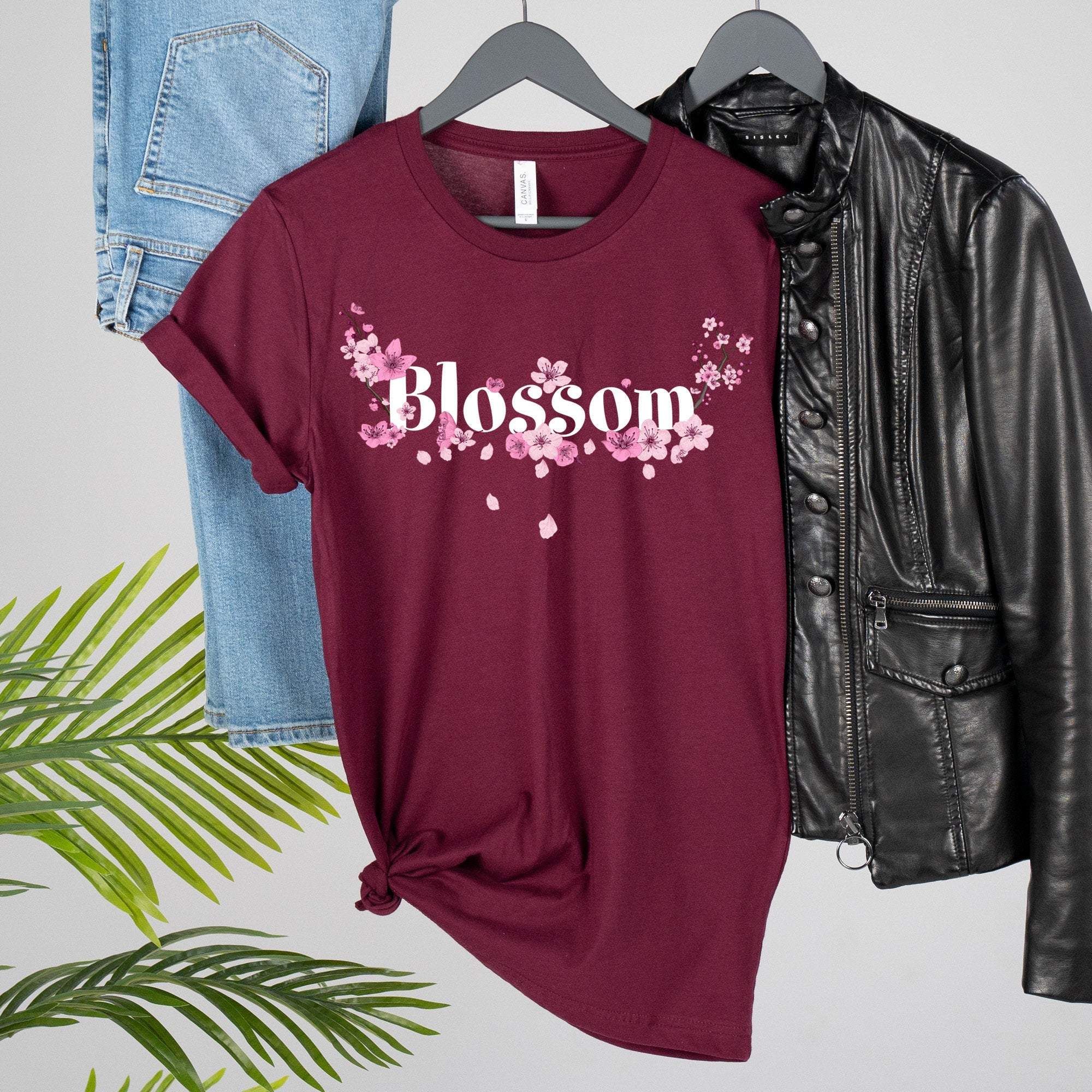 Blossom t-shirt, Gift for women, Spring tshirt, Nature Tee, Trendy summer and spring concept, Cherry blossoming,