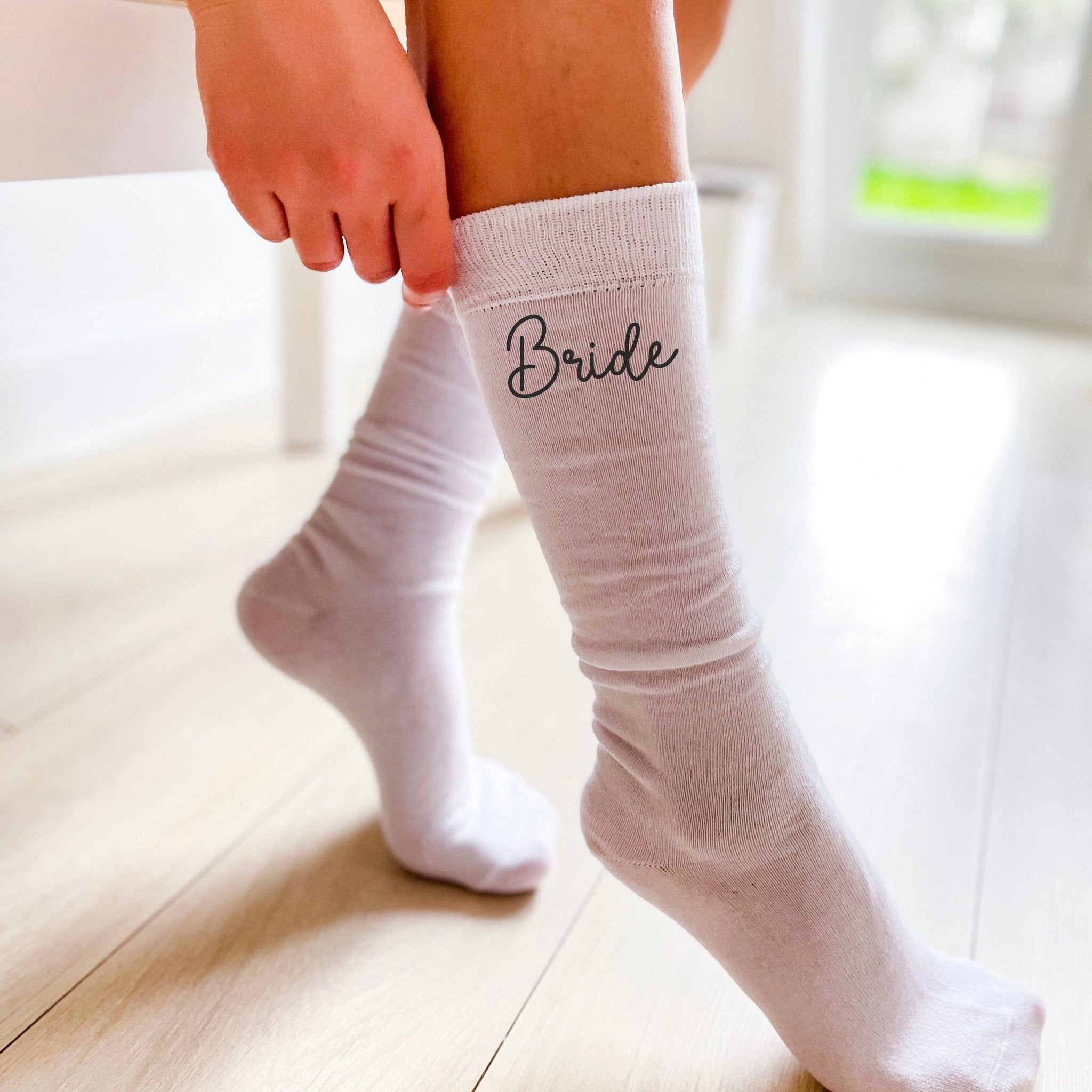 Bride Bridesmaid Maid Of Honour Socks, Cute Bridal Party Gift, Hen
