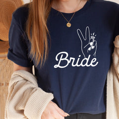 Bride Ring Finger T-Shirt, Funny Bridal Party, Hen Party, Bachelorette Party Top, Engagement Shirt