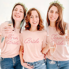 Bride Team Bride T-Shirt, Bridesmaid Maid Of Honour Bridal Party Outfit, Hen Party
