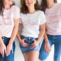 Bride Team Bride T-Shirt, Bridesmaid Maid Of Honour Bridal Party Outfit, Hen Party