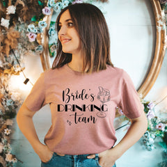 Bride's Drinking Team T-Shirt, Buy Me A Shot I'M Tying The Knot, Funny Bridal, Hen Bachelorette Party Top
