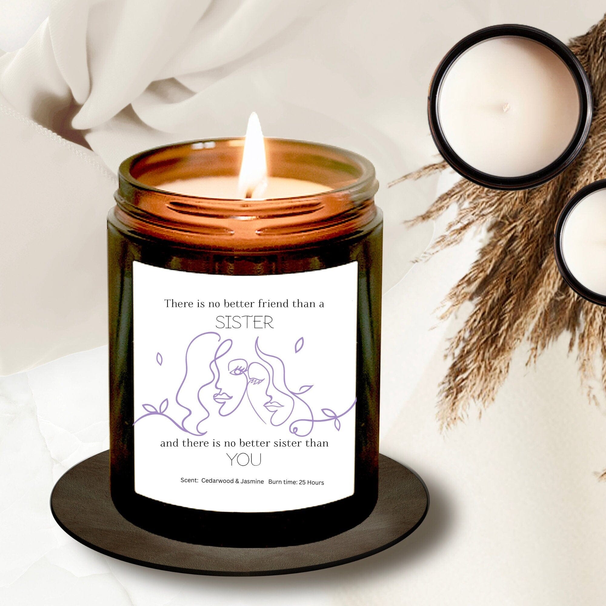 Candle for Sister, There Is No Better Friend Than a Sister, Hand-Poured Scented Candle, Gift for Sister