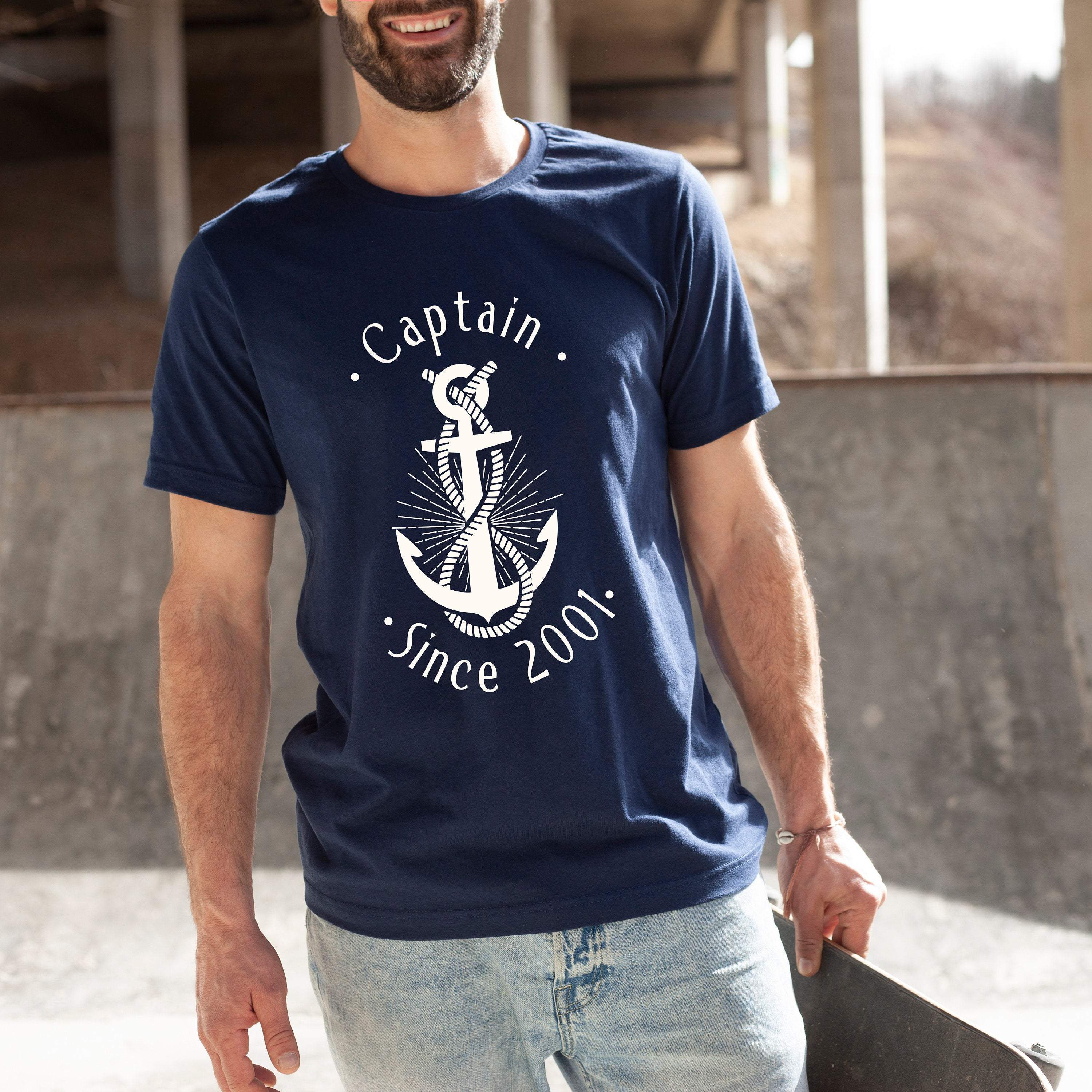 Captain T-Shirt, Birthday Gift for him, Nautical Shirt, Gift for Sailor, Unisex captain shirt