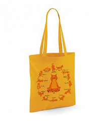 Cat yoga poses tote bag, Cat Lover Gift for her, Yoga Gift for women