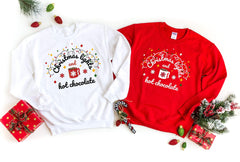 Christmas lights and hot chocolate jumper, 2020 Christmas family sweatshirt