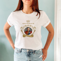 Coronation t-shirt with HM King Charles III photo, Adult Baby Toddler Unisex sizes