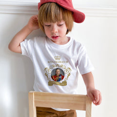 Coronation t-shirt with HM King Charles III photo, Adult Baby Toddler Unisex sizes