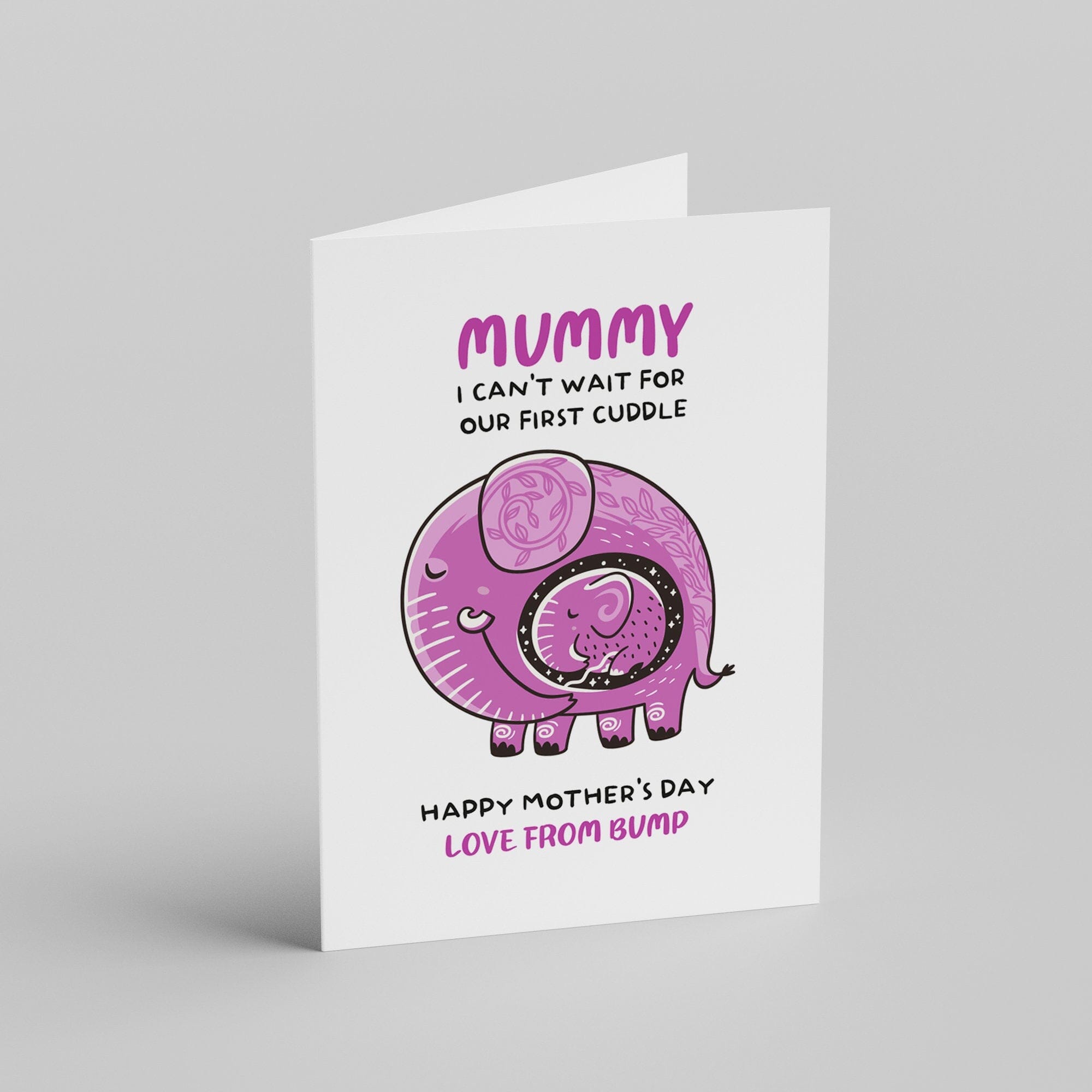 Cuddle Card With Envelope, Love From The Bump, First Mother'S Day, New Mum Greeting Cards