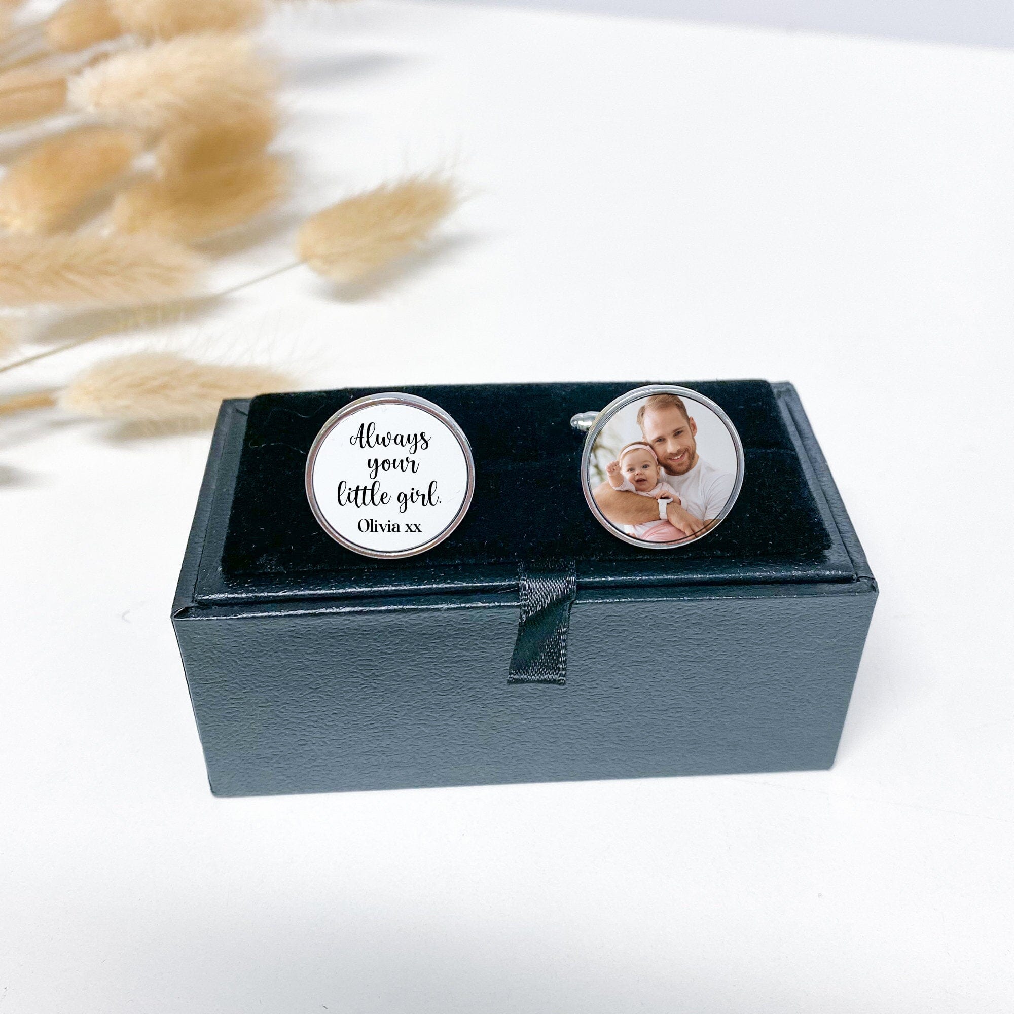 Cufflinks With Photo, Wedding Gift For Father Of The Bride, Wedding Cufflinks, Printed Cufflinks, Gift For Dad