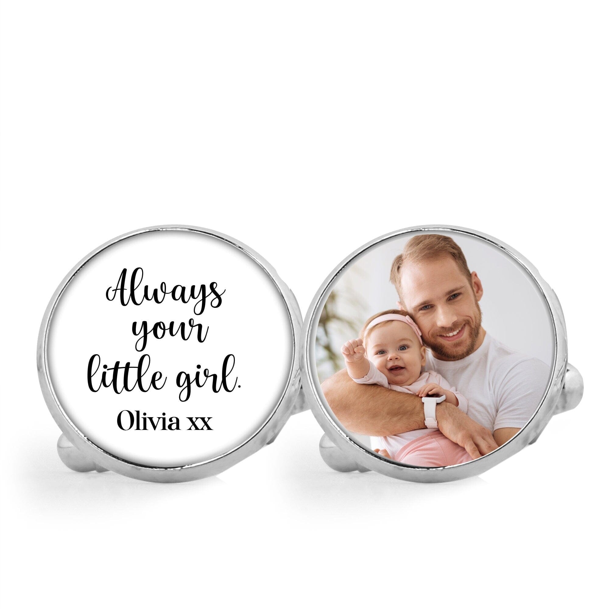 Cufflinks With Photo, Wedding Gift For Father Of The Bride, Wedding Cufflinks, Printed Cufflinks, Gift For Dad