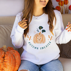 Cute autumn sweater jumper, Autumn lover birthday gift, Autumn gift for her, Autumn love