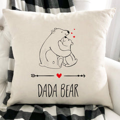 DADA bear cushion, Gift for dad, Father's day present, Daddy pillow, Dada Papa bear