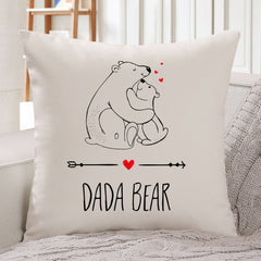 DADA bear cushion, Gift for dad, Father's day present, Daddy pillow, Dada Papa bear