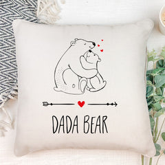 DADA bear cushion, Gift for dad, Father's day present, Daddy pillow, Dada Papa bear