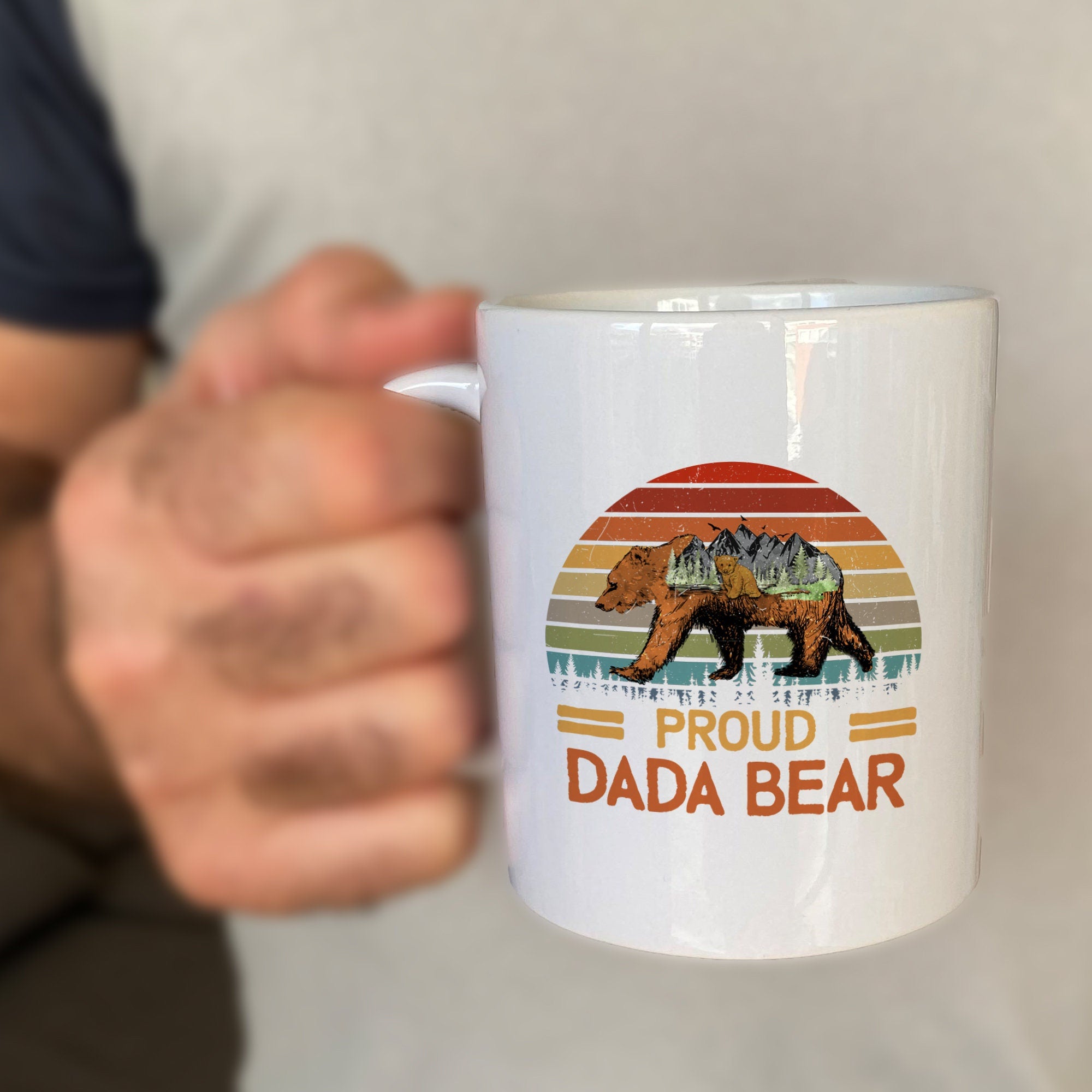 Dada Bear Mug, Gift For Dad, Father's Day Gift Papa Bear, Pregnancy Announcement