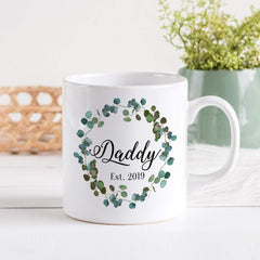 Daddy mug, Christmas gift for dad, New Dad Xmas gift, Floral mug