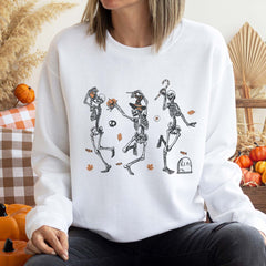 Dancing Skeletons Halloween Jumper, T-Shirts Available, Party Outfit, Ghost Costume, Boo Halloween Sweatshirt