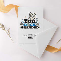 Father's Day card for grandad, Personalised First 1st Father's Day greetings card for grandpa