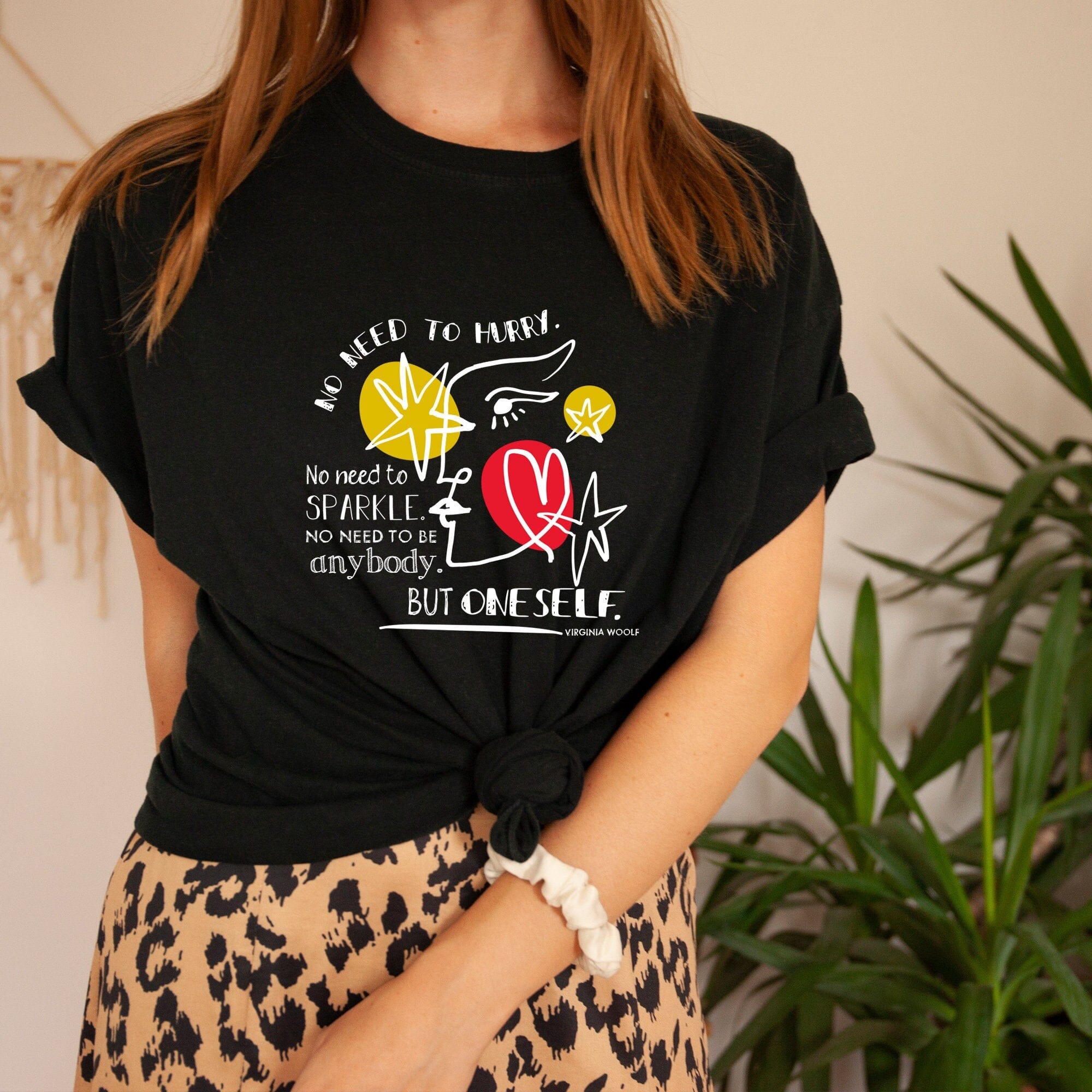 Feminist T-shirt, Virginia Woolf Quote, Book Lover Gift, Self Love Gift for her