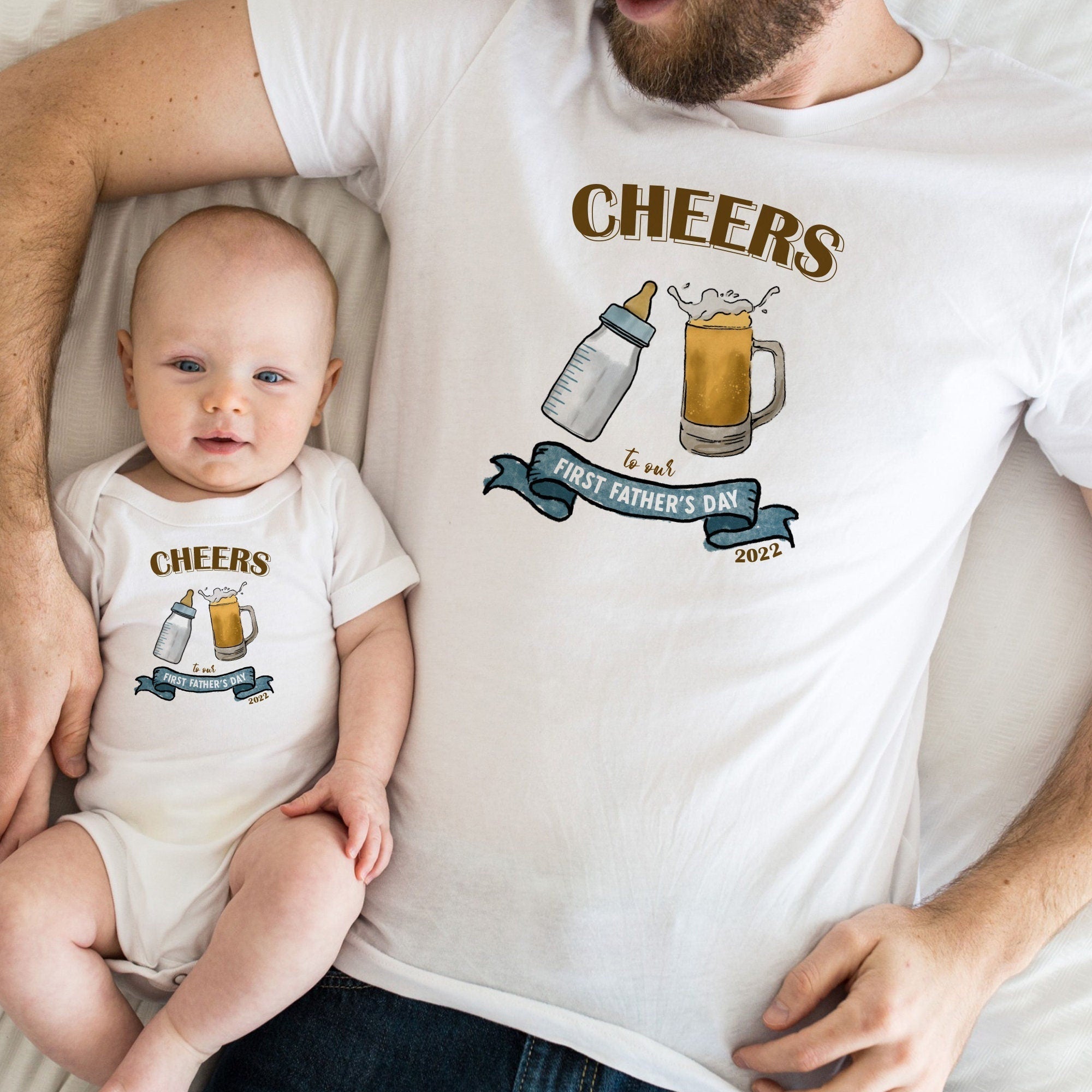 First Father'S Day Gift, Dad Son Or Daughter T-Shirt, Qty 1, 1St Father'S Day Gift