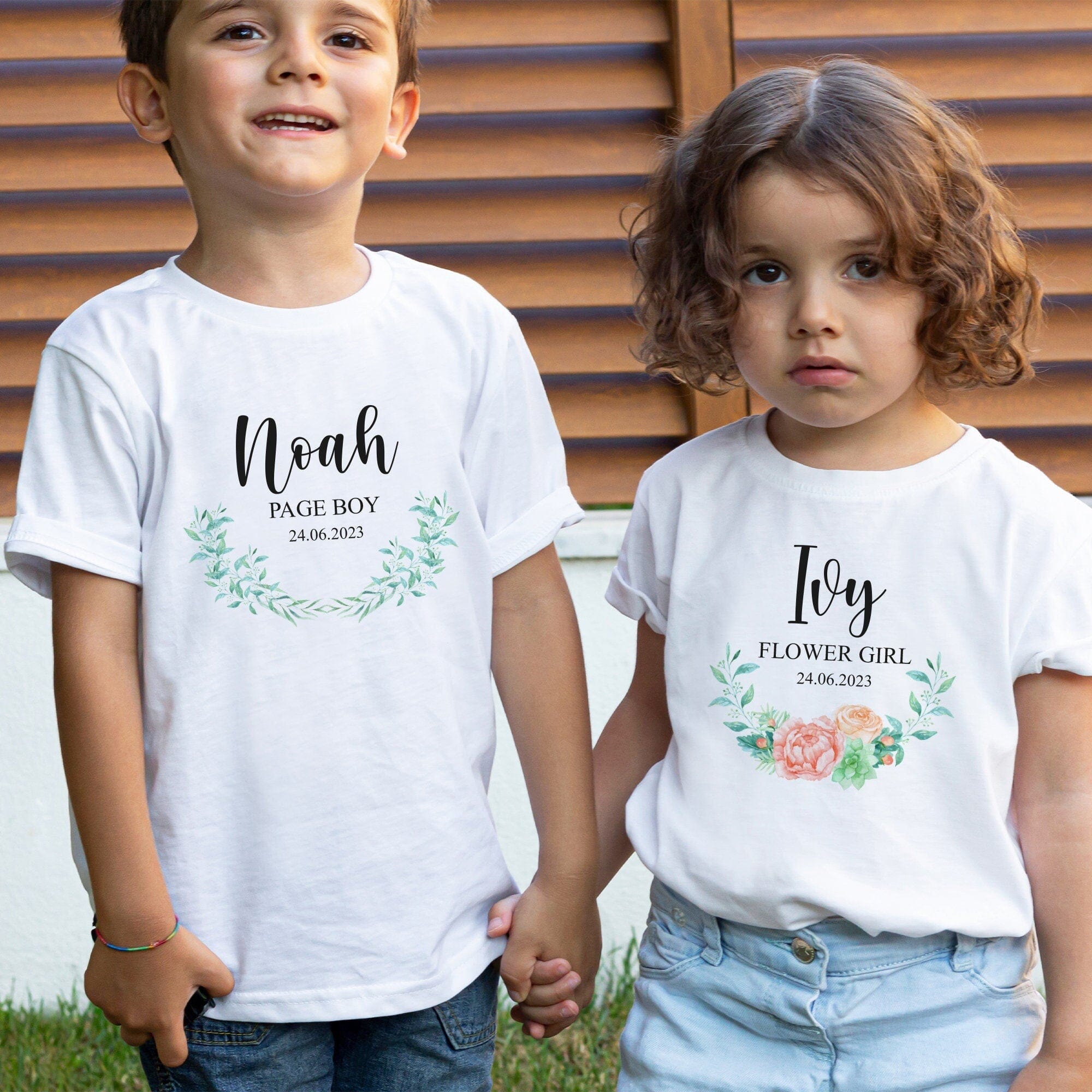 Flower Girl t-shirt, Wedding Proposal Gift for Kids, Bridal Party Wedding Day
