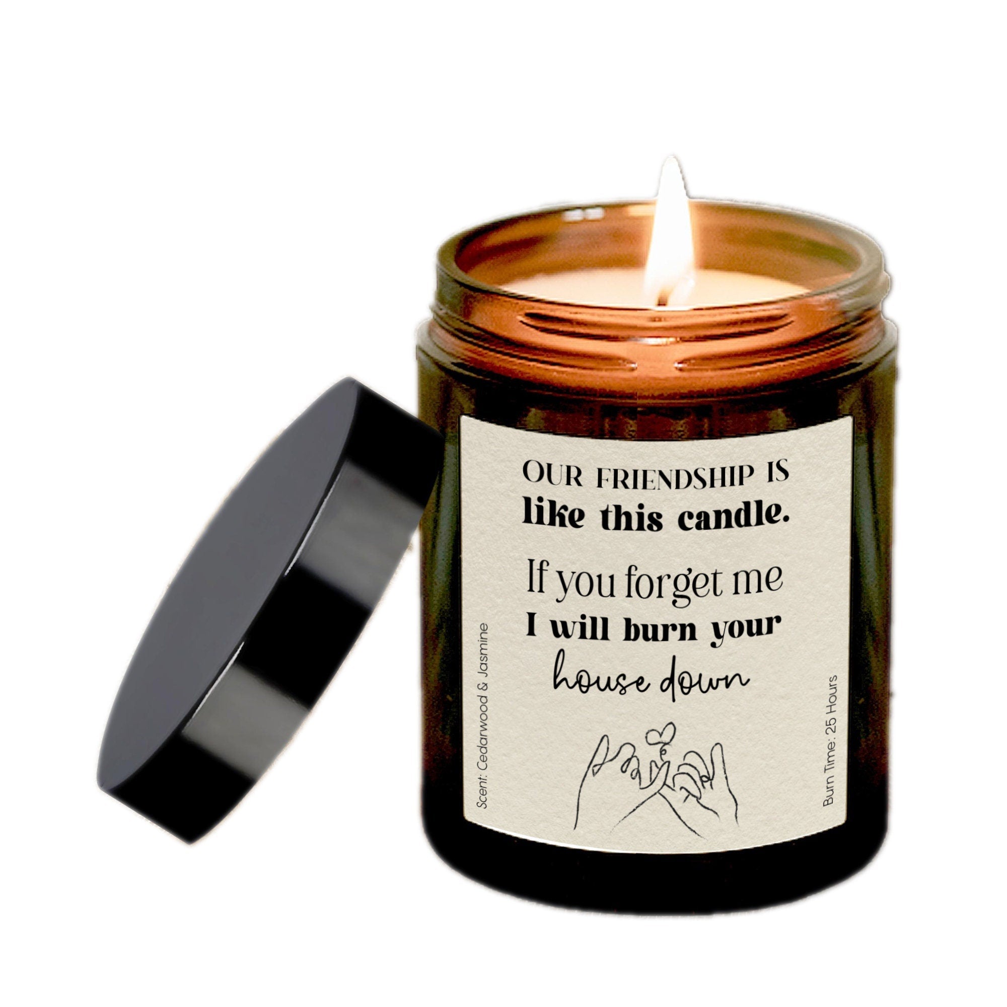Friendship Candle, Funny Gift For Best Friend, Joke Candle, Christmas Birthday Gift For Her