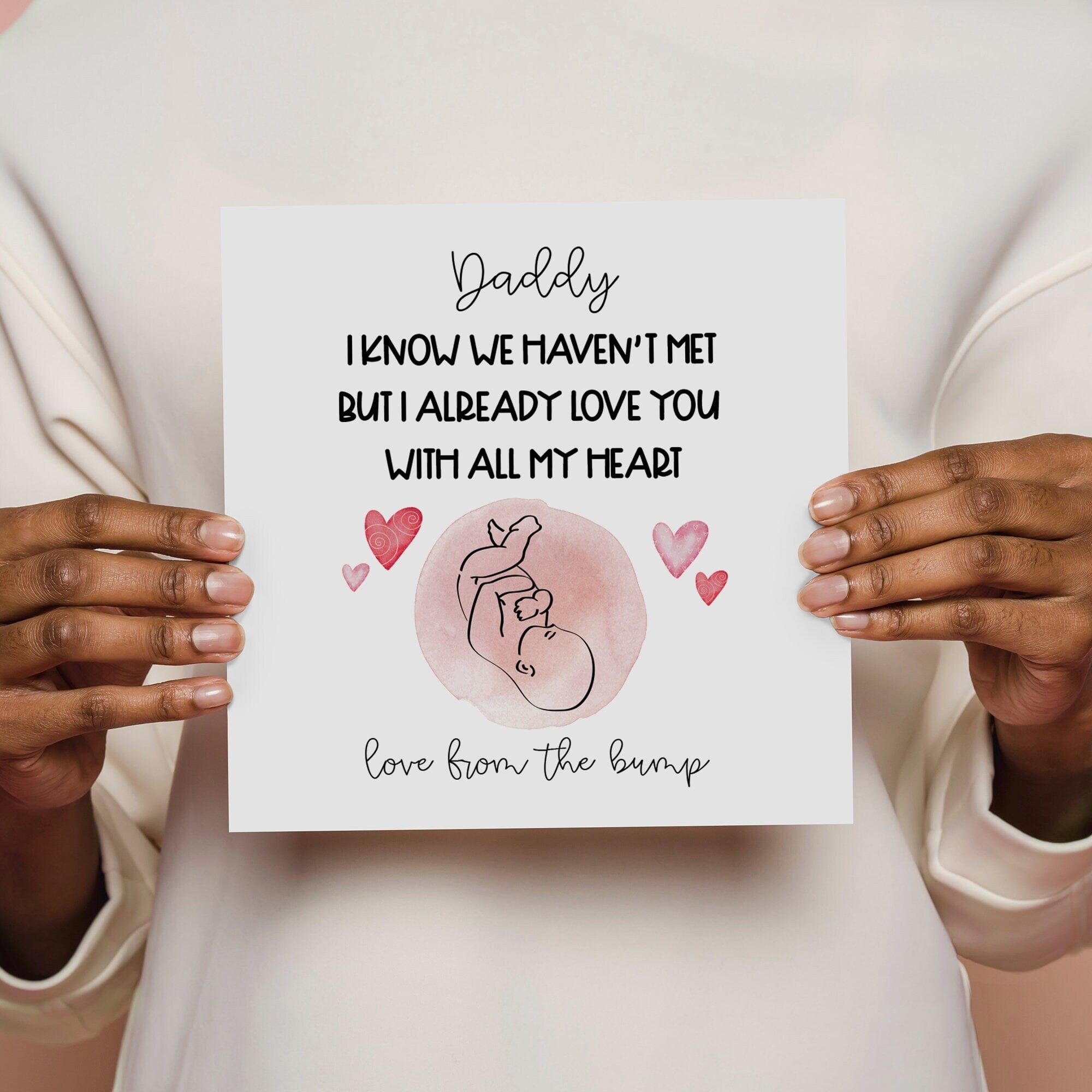 From The Bump Father'S Day Card, New Dad Greeting Card, First Father'S Day Gift