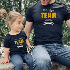 Fun Father'S Day Team T-Shirt, Personalised Tool-Rific Gift For Dad, First Present