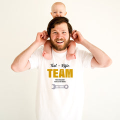 Fun Father'S Day Team T-Shirt, Personalised Tool - Rific Gift For Dad, First Present