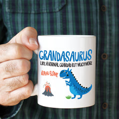 Funny grandad gift, Grandasaurus mug, First Father's Day gift, Grandpa Dinosaur Mug