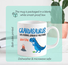 Funny grandad gift, Grandasaurus mug, First Father's Day gift, Grandpa Dinosaur Mug