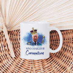 Funny King Charles III coronation mug with crown, God save the king
