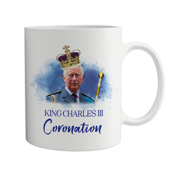 Funny King Charles III coronation mug with crown, God save the king