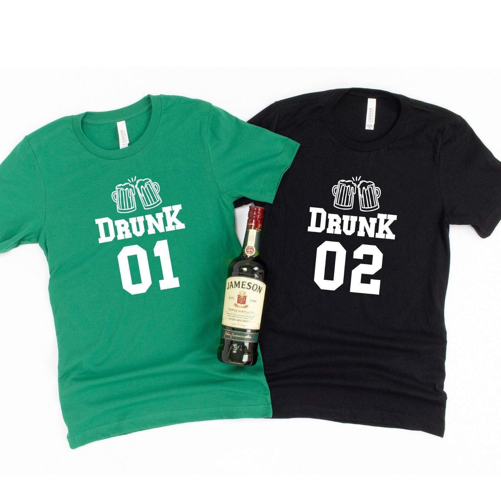Funny St Patricks Day tee with beer glass, Irish, Green shamrock tee, Drunk tshirt