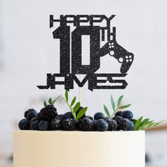 Game Controller Cake Topper with age and name. Gaming Cake Topper Playstation, Xbox