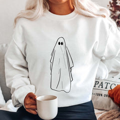 Ghost Halloween Jumper, T-Shirts Available, Party Outfit, Costume, Unisex Adult Kids Sizes, Boo Sweatshirt