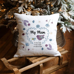 Gift For Mum, My Mum Cushion, Mother'S Day Present, My First Friend My Best Friend My Forever Pillow
