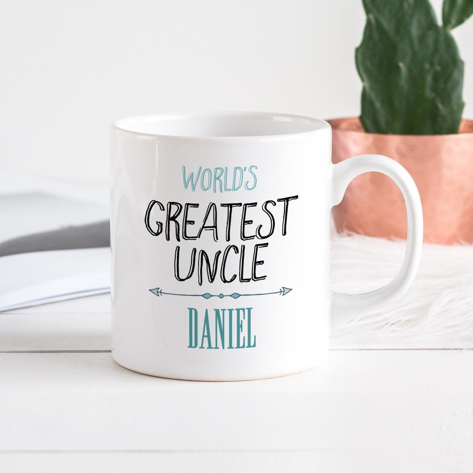 Gift for uncle, Personalised world's greatest uncle mug with name