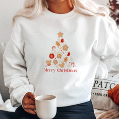 Gingerbread Tree Christmas Jumper, Xmas Shirt Women Men Girl Boy Young Toddler Jumper Day
