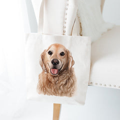Golden Retriever Tote Bag, Dog Lover Birthday Gift, Gift For Her