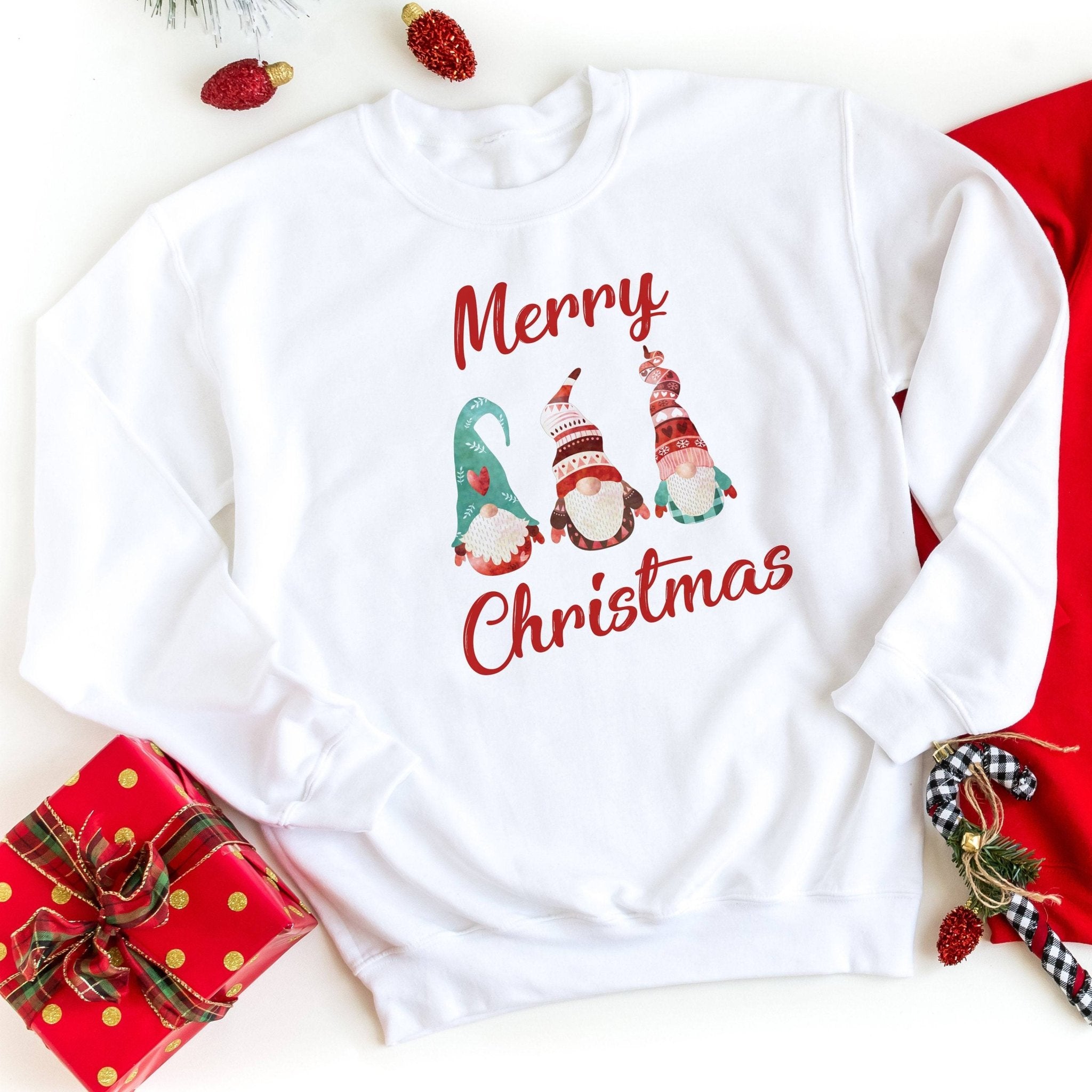 Gonk Merry Christmas Jumper, Unisex Adult Kids Sizes, Gnome Matching Family Sweatshirt
