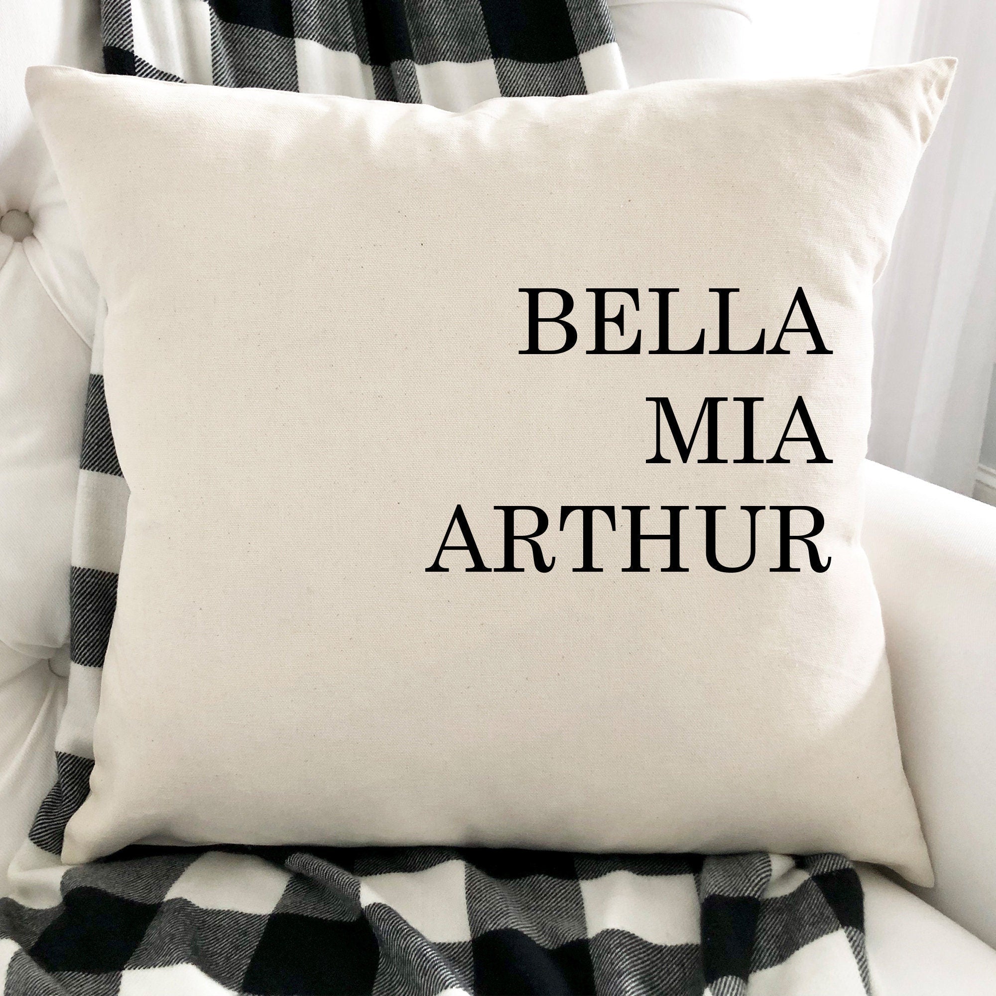 Grandma Or Mum Cushion With Family Names, Christmas Gift For Nanny Or Mother