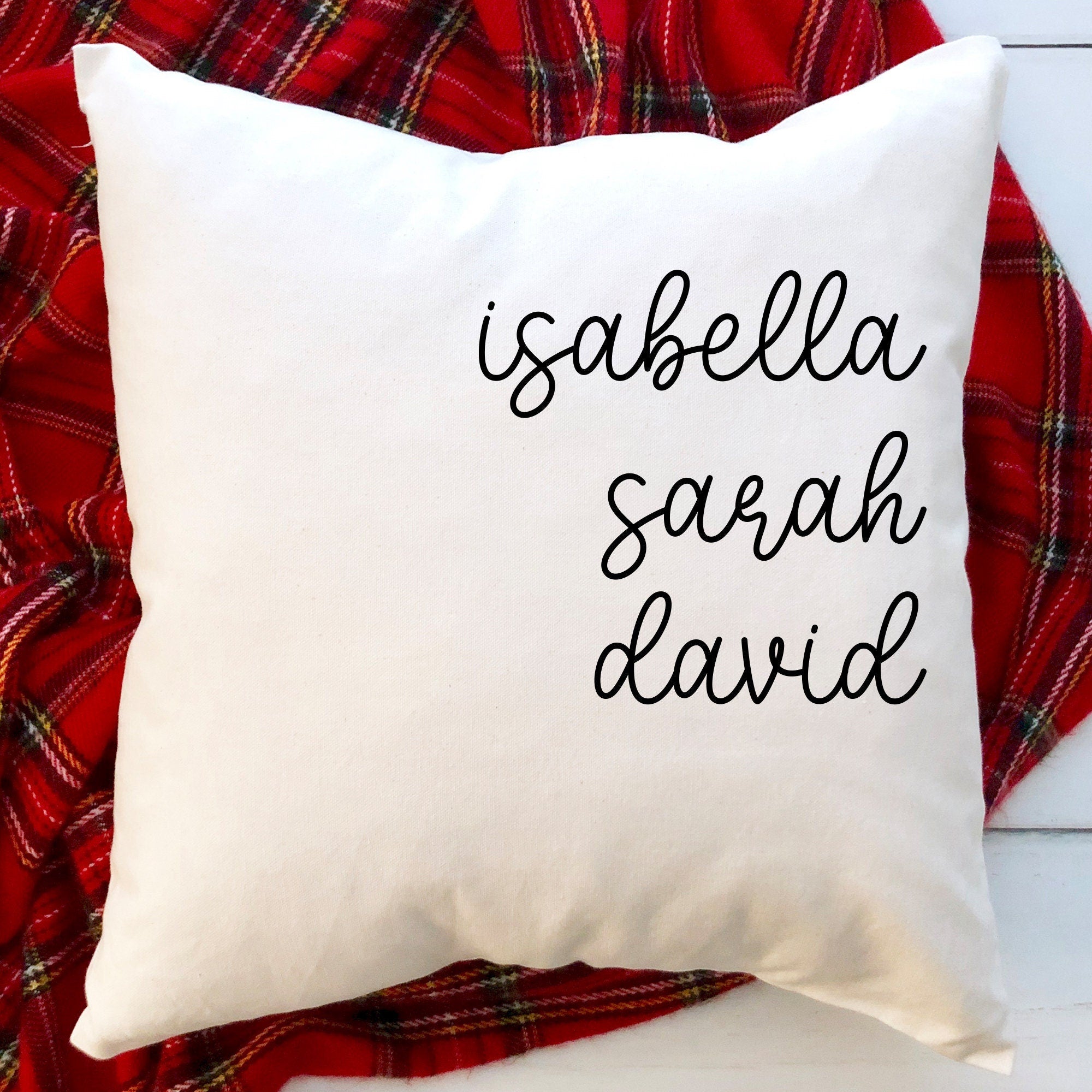 Grandma Or Mum Cushion With Family Names, Christmas Gift For Nanny Or Mother