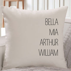Grandma Or Mum Cushion With Family Names, Christmas Gift For Nanny Or Mother