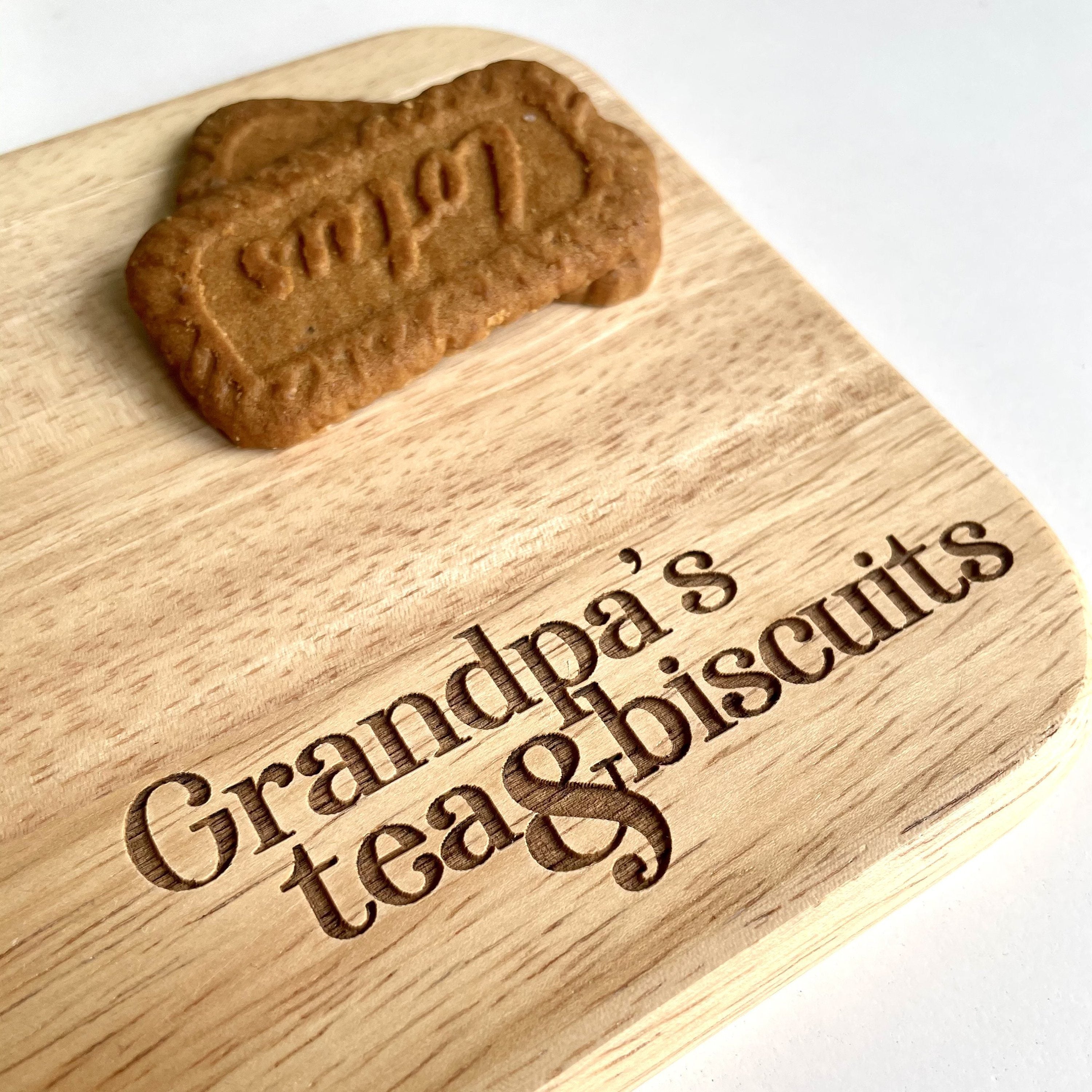 Grandpa's tea and biscuits engraved board,Personalised coffee board,Gift for birthday, new home