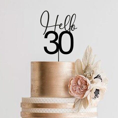 Hello 50 wooden birthday Cake Topper, Suitable for ALL AGES, Personalised Party Décor