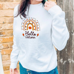 Hello Autumn Jumper, Autumn Sweatshirt, Gift For Her, Eco - Sustainable